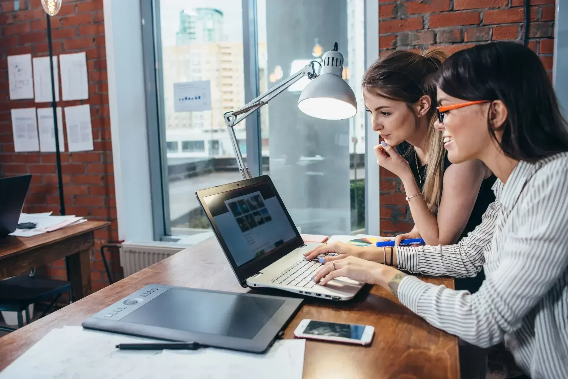 Business owner using a laptop for an online store